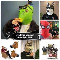 Mặt Nạ Halloween Hình Đầu Ngựa - Phụ Kiện Cosplay Độc Đáo Cho Tiệc Hóa Trang, Sinh Nhật, Quốc Tế Thiếu Nhi