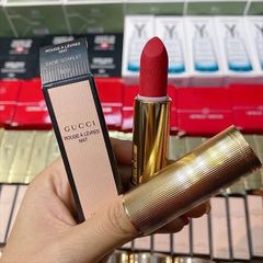 Son Gucci Rouge À Lèvres Satin Màu 502 Eadie Scarlet - Son Môi Đỏ Lạnh Chính Hãng, Độ Bám Màu Tốt, Dưỡng Ẩm Hàng Đầu