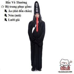 Bộ Đồ Hóa Trang Halloween Cương Thi & Hắc Bạch Vô Thường - Trang Phục Diêm Vương Pháp Sư Dành Cho Người Lớn