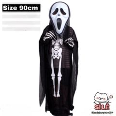 Bộ trang phục Halloween Thần Chết - Áo choàng, Mặt nạ, Lưỡi hái và Găng tay - Thế giới ma quái cho bữa tiệc hóa trang