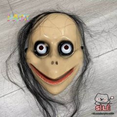 Mặt Nạ Halloween Ngộ Nghĩnh U & X Tóc Dài - Trang Trí Dịp Lễ Kinh Dị, Phụ Kiện Hóa Trang Thú Vị Cho Tiệc Tùng