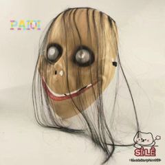 Mặt Nạ Halloween Ngộ Nghĩnh U & X Tóc Dài - Trang Trí Dịp Lễ Kinh Dị, Phụ Kiện Hóa Trang Thú Vị Cho Tiệc Tùng
