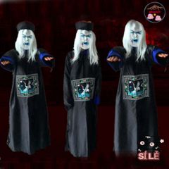 Bộ Trang Phục Halloween Cương Thi Thầy Pháp Sư - Hóa Trang Ma Mị Kèm Mặt Nạ và Phụ Kiện Độc Đáo Cho Lễ Hội