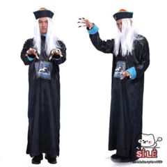 Bộ Trang Phục Halloween Cương Thi Thầy Pháp Sư - Hóa Trang Ma Mị Kèm Mặt Nạ và Phụ Kiện Độc Đáo Cho Lễ Hội