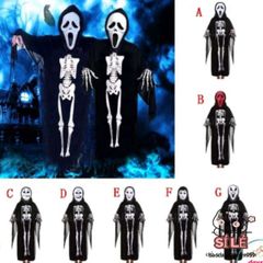 Áo Choàng Nón Halloween Hình Xương - Đầu Lâu, Dơi, Ma Cà Rồng - Trang Phục Hóa Trang Độc Đáo Cho Dịp Lễ Hội