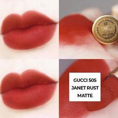 Son Gucci Lip Colour Rouge À Lèvres Màu 505 Đỏ Cam Chính Hãng - Sang Trọng, Đẹp, Duy Trì Độ Bám Màu, Lớp Son Mịn Màng, Chất Son Ẩm Mượt.