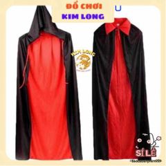 Áo Choàng Ma Cà Rồng Đỏ Đen Có Mũ - Trang Phục Hóa Trang Halloween Cho Trẻ Em & Người Lớn, Độc Đáo & Thú Vị