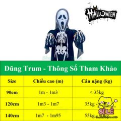 Bộ Trang Phục Halloween Xương Ma Quái - Áo Xương, Mặt Nạ Ma, Găng Tay Xương - Hóa Trang Độc Đáo Nhiều Kích Thước