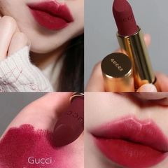 Son Gucci Rouge À Lèvres Voile Mat Màu 506 Louisa Red - Đỏ Cherry Quyến Rũ, Sang Trọng, Dưỡng Ẩm, Chính Hãng
