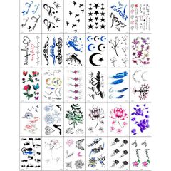 Combo 30 Tấm Xăm Dán Tatoo - Hình Ảnh Độc Đáo, Dễ Dàng Sử Dụng, Tự Tin Thể Hiện Phong Cách Của Bạn
