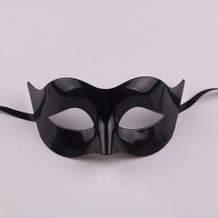 Mặt Nạ Nửa Mặt Tròn Tròn Dự Tiệc Hóa Trang Halloween - Chất Liệu Nhựa Dẻo, Kích Thước 9x18cm, Đồ Trang Trí Halloween