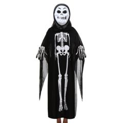 Bộ Áo choàng xương Halloween - Set Mặt Nạ Đầu Lâu và Áo Choàng Phong Cách Ma Quái Dành Cho Bữa Tiệc Hóa Trang
