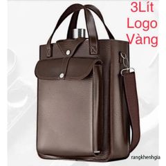 Bình Tông Inox 304 Cao Cấp Với Logo Vàng - Dung Tích 2.5L - 5L, Sang Trọng Cho Du Lịch & Dã Ngoại