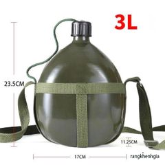 Bình Tông Nhôm Cổ Điển 1.5L - Bình Nước Du Lịch Vintage An Toàn, Nhẹ, Tiện Dụng Cho Dã Ngoại và Picnic