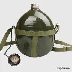 Bình Tông Nhôm Cổ Điển 1.5L - Bình Nước Du Lịch Vintage An Toàn, Nhẹ, Tiện Dụng Cho Dã Ngoại và Picnic