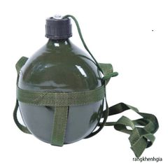 Bình Nhôm Xanh Truyền Thống 3L - Bình Đựng Nước Chất Liệu Bền, Kèm Dây Đeo Tiện Lợi và Phễu Cho Những Chuyến Đi Mở Rộng