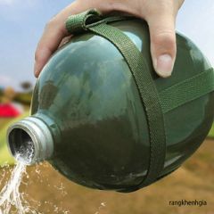 Bình Nhôm Xanh Truyền Thống 3L - Bình Đựng Nước Chất Liệu Bền, Kèm Dây Đeo Tiện Lợi và Phễu Cho Những Chuyến Đi Mở Rộng