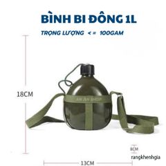 Bình Đựng Nước Nhôm Xanh Cổ Điển Siêu Nhẹ - Phụ Kiện Cắm Trại Hoàn Hảo, Dễ Dàng Mang Theo Trong Mọi Cuộc Phiêu Lưu ngoài Trời