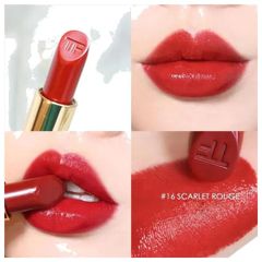 Son Tom Ford 16 Scarlet Rouge - Son Môi Đỏ Thuần 24K Gold Chính Hãng, Quyến Rũ Sang Trọng, Dưỡng Ẩm Lâu Trôi