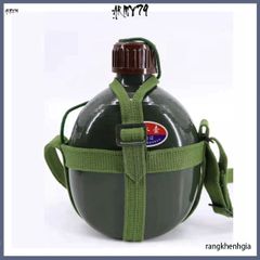 Bình Nhôm Xanh Truyền Thống 1,2L Chắc Chắn - Bình Đựng Nước Du Lịch An Toàn với Dây Đeo Tiện Lợi, Quà Tặng Cho Phái Mạnh