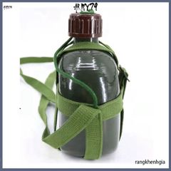 Bình Nhôm Xanh Truyền Thống 1,2L Chắc Chắn - Bình Đựng Nước Du Lịch An Toàn với Dây Đeo Tiện Lợi, Quà Tặng Cho Phái Mạnh