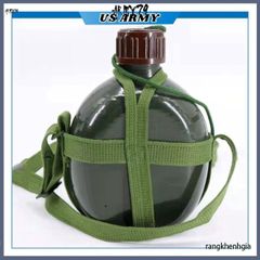 Bình Nhôm Xanh Truyền Thống 1,2L Chắc Chắn - Bình Đựng Nước Du Lịch An Toàn với Dây Đeo Tiện Lợi, Quà Tặng Cho Phái Mạnh