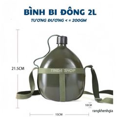 Bình Nhôm Cổ Điển Siêu Nhẹ 1L - Đựng Nước và Rượu Hoàn Hảo Cho Thám Hiểm Cắm Trại, Phượt - Món Quà Tươi Sáng Cho Tín Đồ Yêu Thích