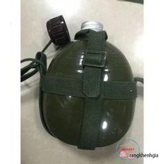 Bình Tông Nhôm Xanh Cổ Điển Hình Lính - Đồ Uống Dã Ngoại Hoàn Hảo Cho Phượt Và Chuyến Đi Rừng