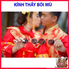 Kính Mát Mặt Tròn Unisex - Phong Cách Cổ Trang Trung Hoa, Bảo Vệ UV400, Thời Trang Đám Cưới, Gọn Nhẹ, Xu Hướng Tết