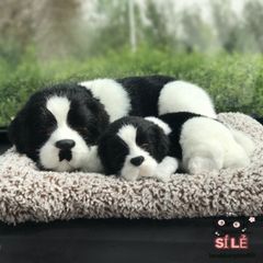 Thú bông Cún đốm đôi - Phụ kiện trang trí ô tô khử mùi và lọc không khí cho xe hơi, dễ thương và tiện lợi