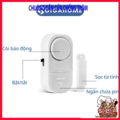 Bộ 2 Chuông Chống Trộm GIGAHOME - Thiết Kế Thông Minh, Âm Thanh Cảnh Báo 90dB, Dễ Lắp Đặt, Giải Pháp An Ninh Cho Gia Đình