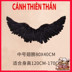 Cánh Thiên Thần Gothic Lông Vũ Trắng Cho Người Lớn - Phụ Kiện Hóa Trang Halloween Độc Đáo, Thoải Mái và Ấn Tượng