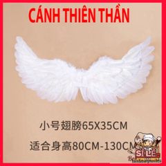 Cánh Thiên Thần Gothic Lông Vũ Trắng Cho Người Lớn - Phụ Kiện Hóa Trang Halloween Độc Đáo, Thoải Mái và Ấn Tượng