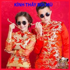Kính Mát Gọng Tròn D182 Thời Trang - Kính Thầy Tướng Độc Đáo Cho Nam Nữ Yêu Thích Phong Cách Khác Biệt