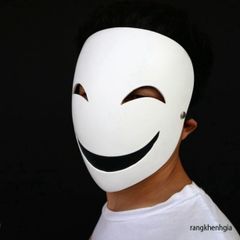 Mặt Nạ Hoạt Hình Nụ Cười Trắng Sáng - Phụ Kiện Cosplay Dành Cho Người Lớn Và Trẻ Em, Thích Hợp Tiệc Tùng, Halloween, Sự Kiện Lễ Hội