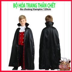 Áo choàng Vampire Halloween Đỏ Đen - Ma Cà Rồng Chất Liệu Nilon Đặc Biệt, Phong Cách Thần Chết Hóa Trang Nghệ Thuật