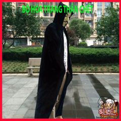 Áo choàng Vampire Halloween Đỏ Đen - Ma Cà Rồng Chất Liệu Nilon Đặc Biệt, Phong Cách Thần Chết Hóa Trang Nghệ Thuật