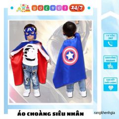 Áo Choàng Siêu Nhân Hoá Trang Trung Thu & Halloween Cho Bé - Kèm Mặt Nạ Độc Đáo, Vải Mềm An Toàn, Thích Hợp Cho Dịp Lễ Hội