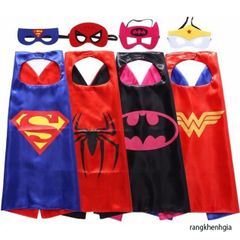 Áo Choàng Siêu Nhân Hoá Trang Trung Thu & Halloween Cho Bé - Kèm Mặt Nạ Độc Đáo, Vải Mềm An Toàn, Thích Hợp Cho Dịp Lễ Hội