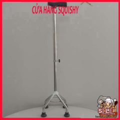 Gậy Batoong 4 Chân INOX Điều Chỉnh Cao Thấp - Thiết Bị Hỗ Trợ Đi Lại An Toàn Cho Người Già và Người Khuyết Tật