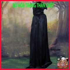 Bộ Trang Phục Thần Chết Halloween Cao Cấp Cho Nam Nữ - Đồ Ma Quái Với Họa Tiết Đầu Xương Đặc Sắc