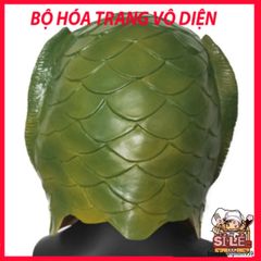 Mũ Đội Đầu Cá Xanh Latex Hài Hước - Phụ Kiện Cosplay Tiệc Tùng Cho Người Lớn Và Trẻ Em, Thích Hợp Lễ Hội Halloween, Phục Sinh