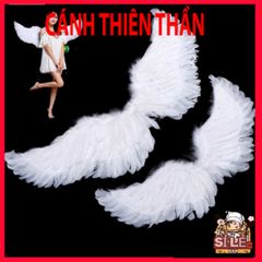 Cánh Lông Vũ Trắng Cho Bé - Đồ Trang Trí Tiệc Sinh Nhật, Halloween và Giáng Sinh, Có Dây Đeo Co Dãn, Đáng Yêu và An Toàn