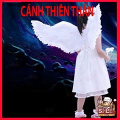 Bộ Cánh Lông Vũ Trắng Dễ Thương Cho Bé - Phụ Kiện Tiệc Tùng Thoải Mái, Chất Liệu Tự Nhiên, Kích Thước Linh Hoạt