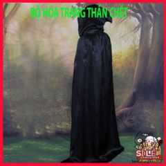 Bộ trang phục Thần Chết Halloween cho nam nữ - Chất liệu Polyester, gồm mặt nạ và găng tay - Thời trang ma mị độc đáo