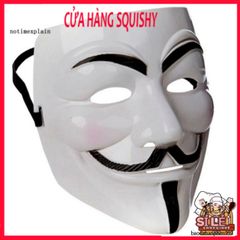 Mặt nạ V for Vendetta - Phụ kiện Halloween độc đáo, lý tưởng cho tiệc hóa trang và cosplay, an toàn sức khỏe, chất liệu nhựa cao cấp.