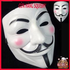 Mặt nạ V for Vendetta - Phụ kiện Halloween độc đáo, lý tưởng cho tiệc hóa trang và cosplay, an toàn sức khỏe, chất liệu nhựa cao cấp.