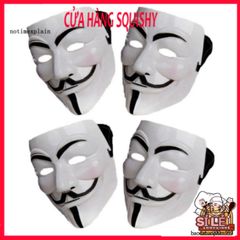 Mặt nạ V for Vendetta - Phụ kiện Halloween độc đáo, lý tưởng cho tiệc hóa trang và cosplay, an toàn sức khỏe, chất liệu nhựa cao cấp.