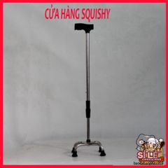 Gậy Batoong 4 Chân Inox Tập Đi - Gậy Chống Người Cao Tuổi Điều Chỉnh Chiều Cao, An Toàn và Ổn Định cho Di Chuyển Hàng Ngày