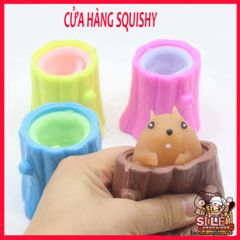 Đồ Chơi Bóp Dẻo Squishy Trứng Sóc Gốc Cây - Giải Tỏa Căng Thẳng An Toàn Cho Trẻ Em và Người Lớn, Đồ Chơi Halloween Thú Vị